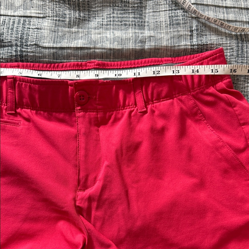 Under Armour Fitted Heatgear Pink Shorts Size 10 - Picture 7 of 8